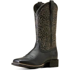 ARIAT Round Up Remuda Womens Boot(Black Deertan)