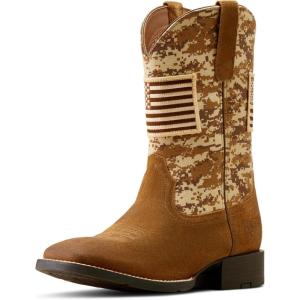ARIAT Sport Patriot Mens Boot(Antique Mocha Suede/Sand Camo Print)