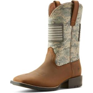 ARIAT Sport Patriot Mens Boot(Distressed Brown/Sage Camo Print)