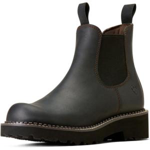 ARIAT Women’s Fatbaby Twin Gore Western Boot(Black Deertan/Black Gore)