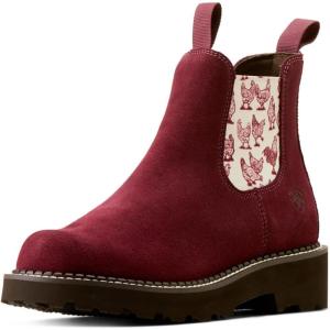 ARIAT Women’s Fatbaby Twin Gore Western Boot(Henhouse/Burgundy Suede)