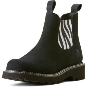 ARIAT Women’s Fatbaby Twin Gore Western Boot(Zebra Print/Beduino Black)