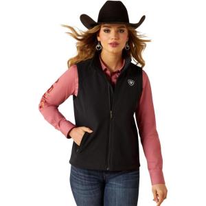 ARIAT Womens Logo Softshell Vest(Black)
