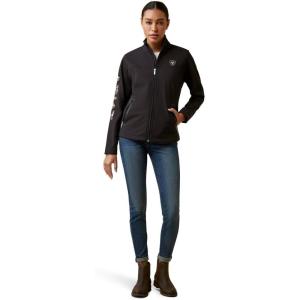 ARIAT Women’s New Team Softshell Jacket, Black(Black/Pony)