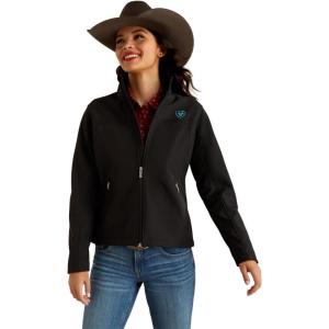 ARIAT Women’s New Team Softshell Jacket, Black(Black/Serrano Southwest Print)