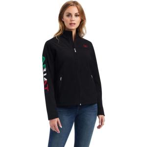 ARIAT Women’s New Team Softshell Jacket, Black(Mex Black)