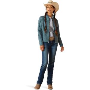 ARIAT Women’s New Team Softshell Jacket, Black(Mineral Red)