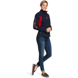 ARIAT Women’s New Team Softshell Jacket, Black(Navy Usa)