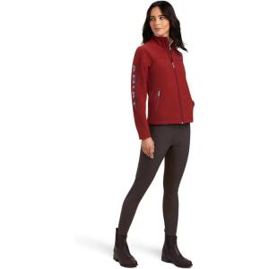 ARIAT Women’s New Team Softshell Jacket, Black(Rouge Red/Celestial Serape)