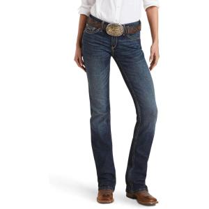 ARIAT Womens R.e.a.l. Mid Rise Stretch Entwined Boot Cut JeanJeans(Blue)