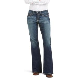 ARIAT Womens R.e.a.l. Mid Rise Stretch Entwined Boot Cut JeanJeans(Glacier)
