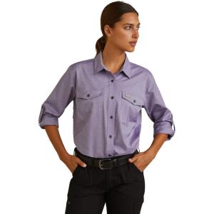 ARIAT Womens Rebar Made Tough Durastretch Work Shirt(Corsican Blue Heather)