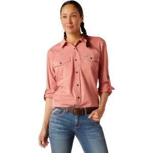 ARIAT Womens Rebar Made Tough Durastretch Work Shirt(Jester Red Heather)