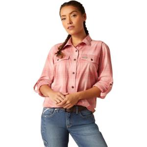ARIAT Womens Rebar Made Tough Durastretch Work Shirt(Mauveglow Plaid)