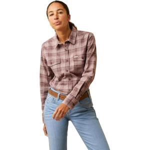 ARIAT Womens Rebar Made Tough Durastretch Work Shirt(Peppercorn Plaid)