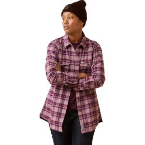 ARIAT Womens Rebar Made Tough Durastretch Work Shirt(Potent Purple Plaid)