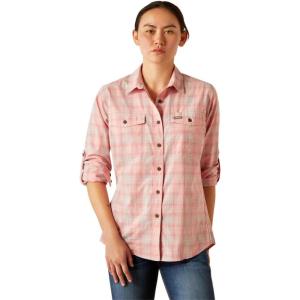 ARIAT Womens Rebar Made Tough Durastretch Work Shirt(Powder Pink)