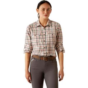 ARIAT Womens Rebar Made Tough Durastretch Work Shirt(Vanilla)