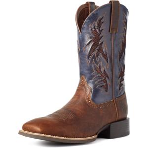 ARIAT Workhog Wide Square Toe H2O Mens Boot(Bar Top Brown/Arizona Sky)