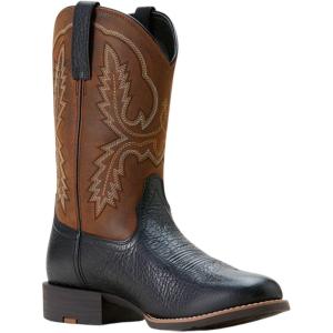 ARIAT Workhog Wide Square Toe H2O Mens Boot(Black Adobe/Weathered Chestnut)