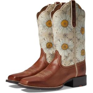 ARIAT Workhog Wide Square Toe H2O Mens Boot(Canyon Brown/Daisy Logo Print)
