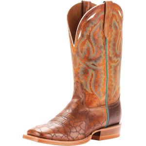 ARIAT Workhog Wide Square Toe H2O Mens Boot(Naturally Brown/Aged Turquoise)