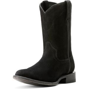 ARIAT Workhog Wide Square Toe H2O Mens Boot(Stonewashed Black Suede)