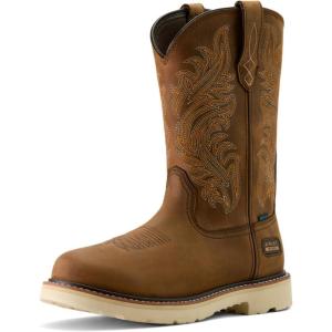 ARIAT mens Activator Argo Waterproof Round Toe Work Boot(Distressed Brown)