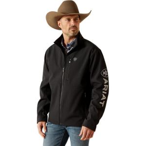 ARIAT mens Logo Softshell Jacket(Black)