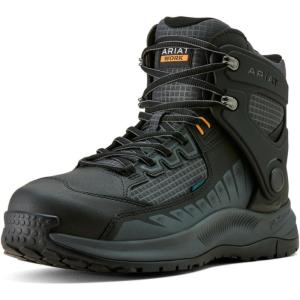 ARIAT mens Outpace Shift 6″ Waterproof Composite Toe Work Boot(Black/Dark Grey)