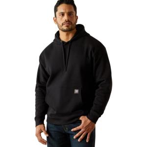 ARIAT mens Rebar Workman Bare Knuckle Hoodie(Black)