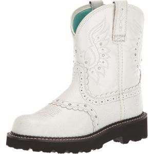 ARIAT womens Gembaby Western Boot(White Snake Emboss/Opulent White)