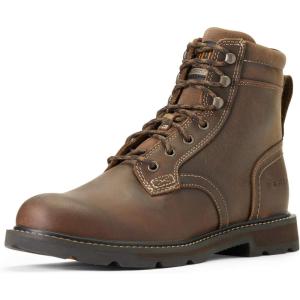 Ariat Groundbreaker 6″ Work Boot – Men’s Safety Toe Lace-up Work Boot(Brown)