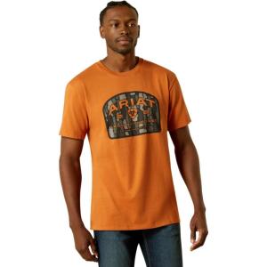 Ariat Men’s Adobe Underlands Camo Badge Tee Shirt(Adobe)