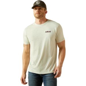 Ariat Mens Ariat Straight Shooter T-Shirt(Oatmeal Heather)