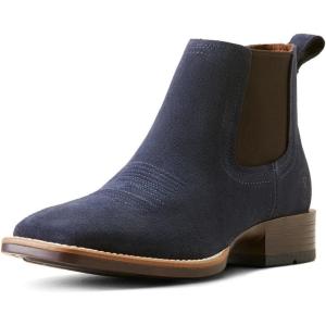 Ariat Men’s Booker Ultra Black Square toe Boot(Navy Suede)