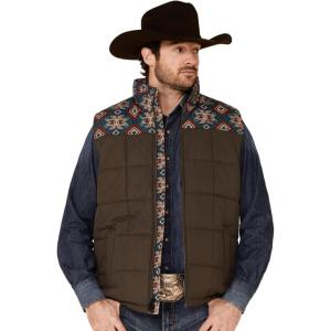 Ariat Men’s Cruis Insulated Chesnut And Navy Vest(Banyan Bark/Southwest)
