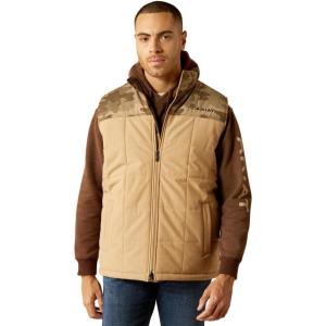 Ariat Men’s Cruis Insulated Chesnut And Navy Vest(Cornstalk Heather)