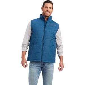 Ariat Men’s Cruis Insulated Chesnut And Navy Vest(Majolica Blue)