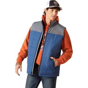 Ariat Men’s Cruis Insulated Chesnut And Navy Vest(Midsummer Night/Rock Climb)