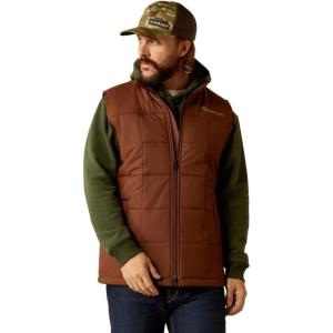 Ariat Men’s Cruis Insulated Chesnut And Navy Vest(Potting Soil)