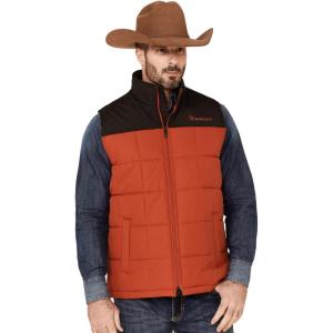 Ariat Men’s Cruis Insulated Chesnut And Navy Vest(Rooibos Tea/Espresso)