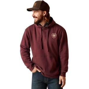 Ariat Men’s Hooded Sweatshirt(Arrowhead Berry Bark Heather)