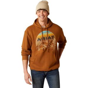 Ariat Men’s Hooded Sweatshirt(Desert Sunrise Chestnut Horse)