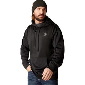Ariat Men’s Hooded Sweatshirt(Logo Tek Fleece Black)