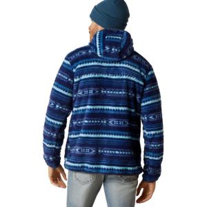 Ariat Men’s Hooded Sweatshirt(Polar Bear Fleece Blue Depths Serape)