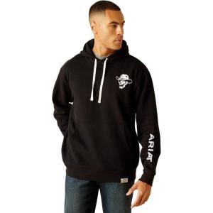 Ariat Men’s Hooded Sweatshirt(Sendero Winking Skull Black)