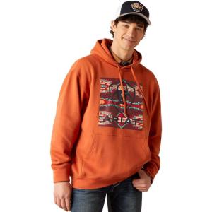 Ariat Men’s Hooded Sweatshirt(Southwest Block Copper Oxide)