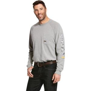 Ariat Mens Rebar Cotton Strong Graphic T-Shirt(Heather Grey)
