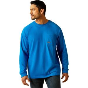 Ariat Mens Rebar Cotton Strong Graphic T-Shirt(Imperial Blue/Powder Blue)